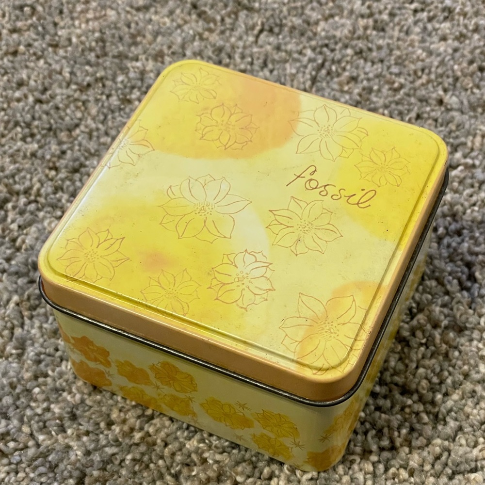 Vintage Fossil Tin